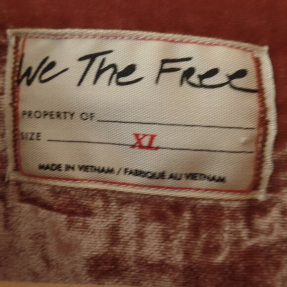FREE PEOPLE NWT We The Free Luxy Solid Velvet Shirt / Cedar Wood - Picture 11 of 12